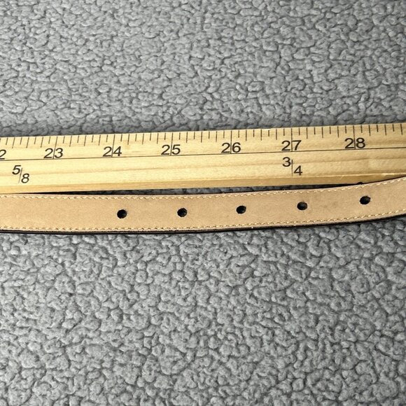 Brighton Belt Womens Small 26 Brown Leather Croc Two Tone Gold Silver Western - Picture 7 of 8